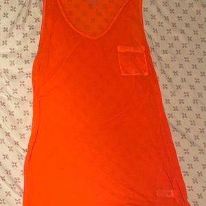 ORANGE ATHLETA LONG TANK TOP